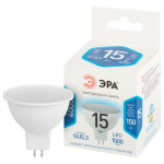 LED MR16-15W-840-GU5.3  Лампа светодиодная ЭРА STD LED MR16-15W-840-GU5.3 15Вт софит нейтральный белый свет GU5.3