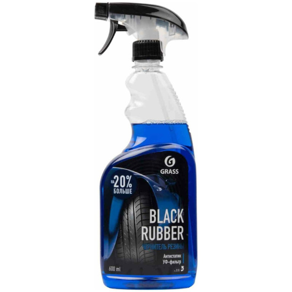 Black rubber Чернитель резины полироль флакон 600 мл GraSS