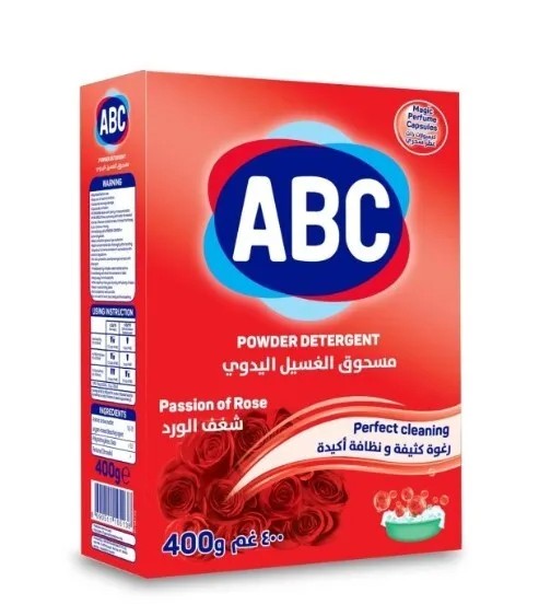 ABC Порошок для стирки белья Ручной Роза 400 гр *18