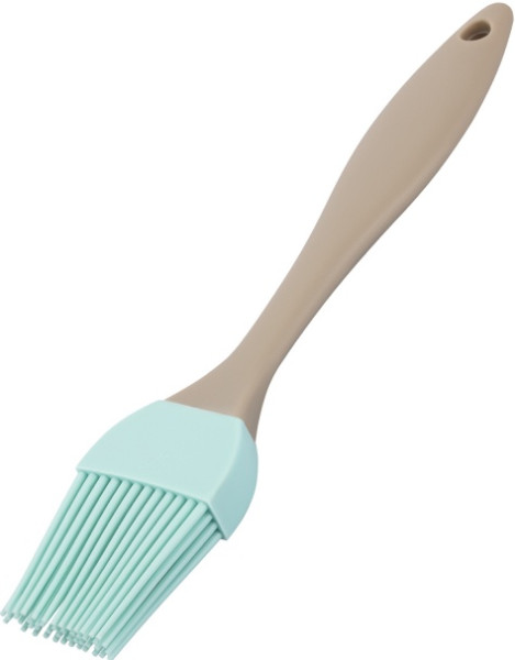 93-SI-CU-11.9 Кисточка кулинарная силиконовая 17 см (бежевая с мятным) Linea Silicone