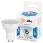 LED MR16-15W-840-GU10  Лампа светодиодная ЭРА STD LED MR16-15W-840-GU10 15Вт софит нейтральный белый свет GU10