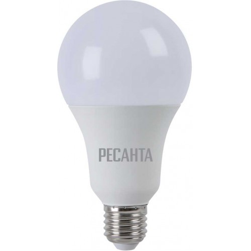 Ресанта Лампа светодиодная LL-R-A80-20W-230-4K-E27 (груша, 20Вт, нейтр., Е27) 76/1/22