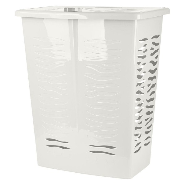 Keeplex Корзина для белья Regular с откидной крышкой 60л 48х34,5х59,5см белое облако KL170811048