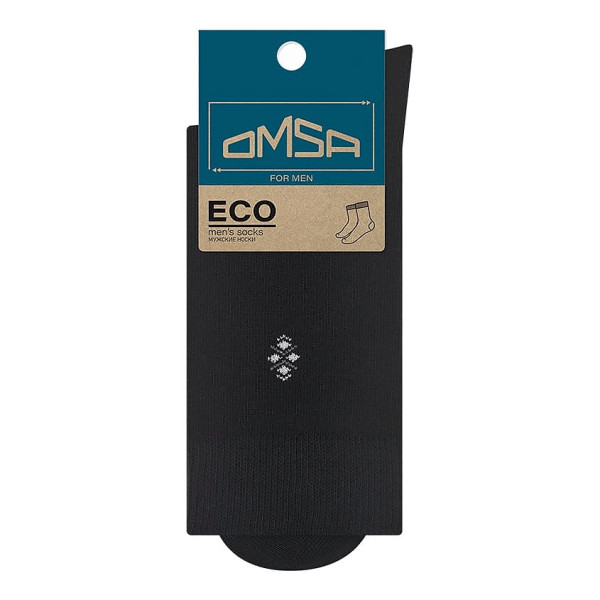 Omsa Носки МУЖ ECO 407 с рис. "дв.ромбик" Nero (черный) /42-44 БХ4029241