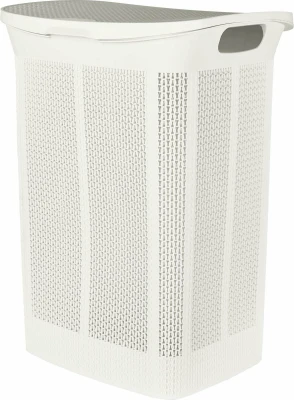 Keeplex Корзина для белья Ajur с откидной крышкой 50л 43х34х59см белое облако KL410111048