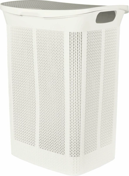 Keeplex Корзина для белья Ajur с откидной крышкой 50л 43х34х59см белое облако KL410111048