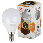 LED P45-7W-827-E14  Лампа светодиодная ЭРА STD LED P45-7W-827-E14 7Вт шар теплый белый свет Е14