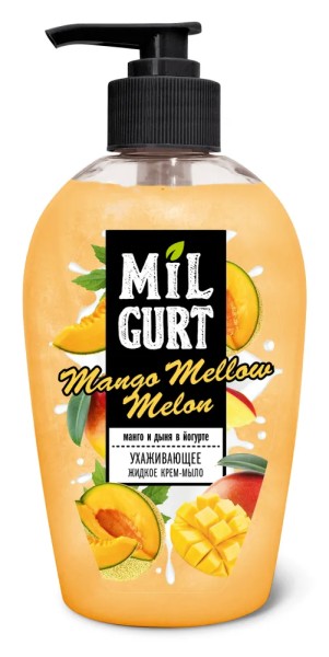 ВЕСНА MILGURT Жидкое Крем-Мыло 280гр Манго и Дыня в йогурте, арт.5241