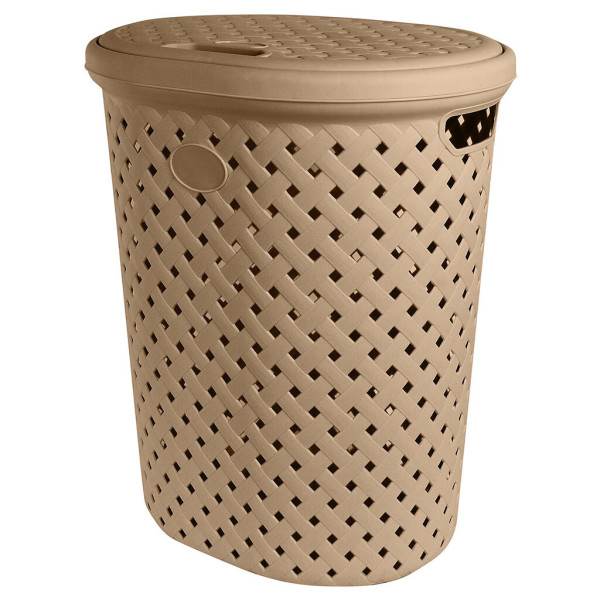 Корзина для белья Plast Team Rattan 42л 415х330х510 мм шоколадный мокко PT408711015