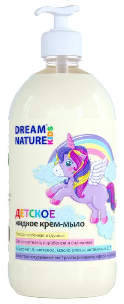 DREAM NATURE KIDS Жидкое крем-мыло "Ромашка, череда и календула", 1л БХ13192Е
