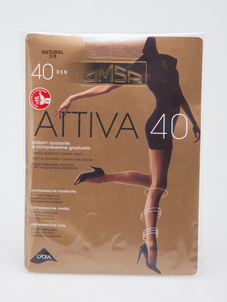 Omsa Колготки АТТИВА 40 Natural 3M БХ48492ЭБХ