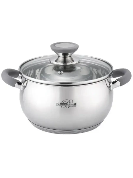 Barton Steel Кастрюля 2 пр. / 2,5л.. /2цв /5-ти шаговое дно BS 2315-18