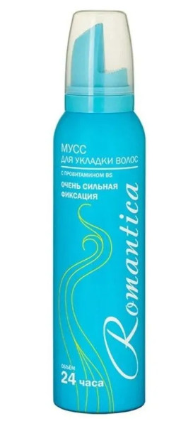 РОМАНТИКА Мусс с провитамином B5 200 мл (голубой) *12*24