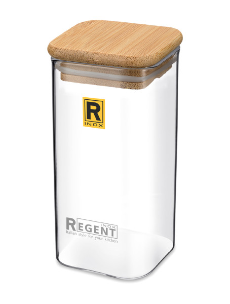 Regent inox Банка для сыпучих продуктов стекл. 0,55л Linea Desco 93-DE-CA-03-550