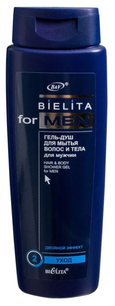 БЕЛИТА MEN Гель-душ д/мытья волос и тела 400 мл/18шт