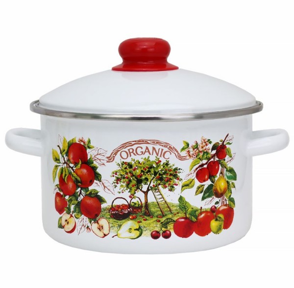 Магнитогорская эмаль Кастрюля эмал цил Organic 2,0л мет/об 01-1610/4М-Organic