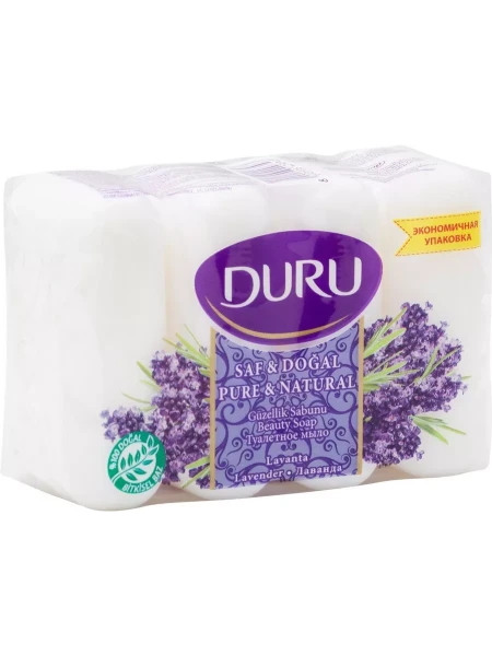 Duru Туалетное мыло PURE & NATURAL ЛАВАНДА 4х85 гр БХ29348Ш
