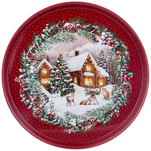ПОДНОС СЕРВИРОВОЧНЫЙ AGNESS "НОВЫЙ ГОД" 33*2,1 СМ 898-132