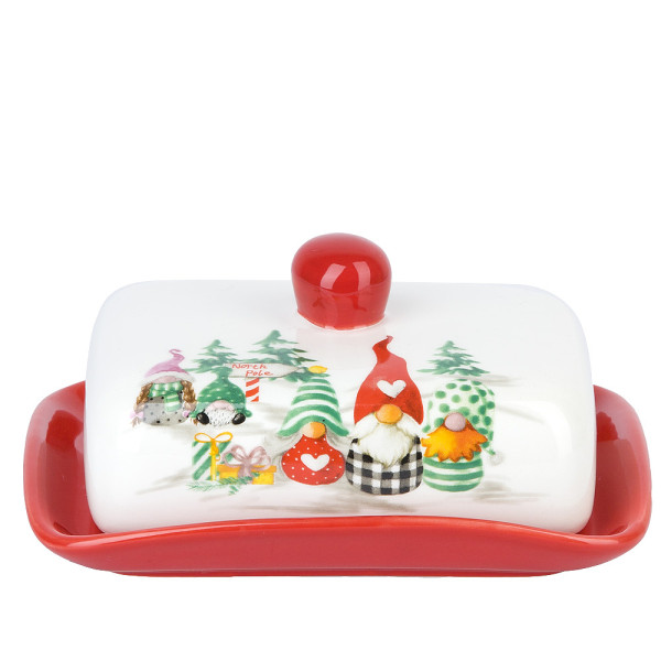 Dolomite Масленка "Рождественские гномы" 25х18см (керамика) N2521179