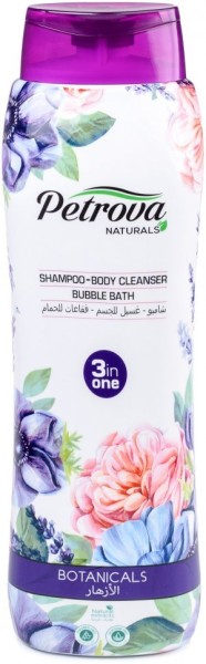 PETROVA NATURALS Натуральное ср-во 3в1 д/тела и волос «Райский Сад» (шампунь, гель. пена) 800мл БХ9743Т