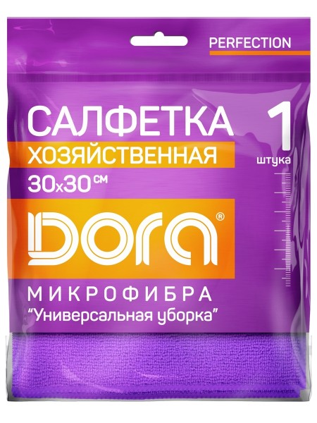 Салфетка из микрофибры Dora универсальная 30х30см 2001-001