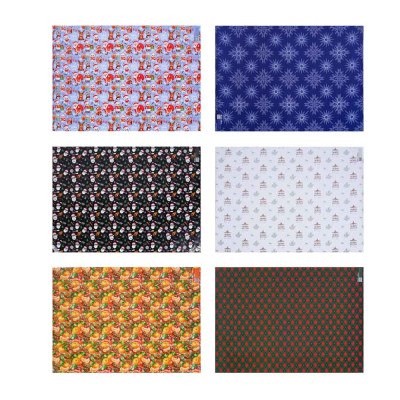 Бумага тм СНОУ БУМ подарочная, 70x100 см, 70 г односторонняя, 6 диз., арт.3