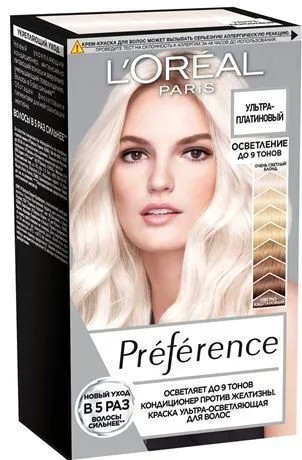 L'Oreal Preference Краска-уход - 950 УЛЬТРА-ПЛАТИНА *1*6