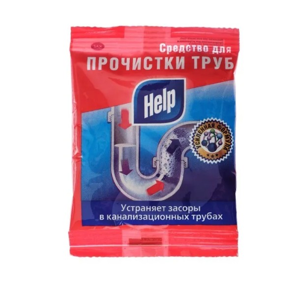 ХЕЛП Средство д/прочистки труб 90гр (саше) *30*60*