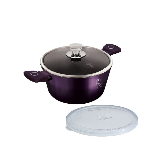 Berlinger Haus Purple Eclips Collection Кастрюля со стеклянной крышкой 20см 6628-BH