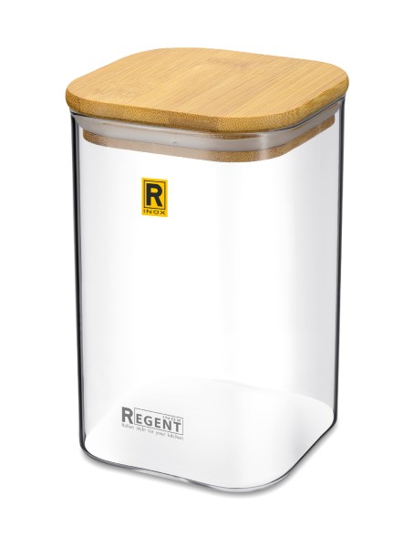 Regent inox Банка для сыпучих продуктов стекл. 0,95л Linea Desco 93-DE-CA-03-950