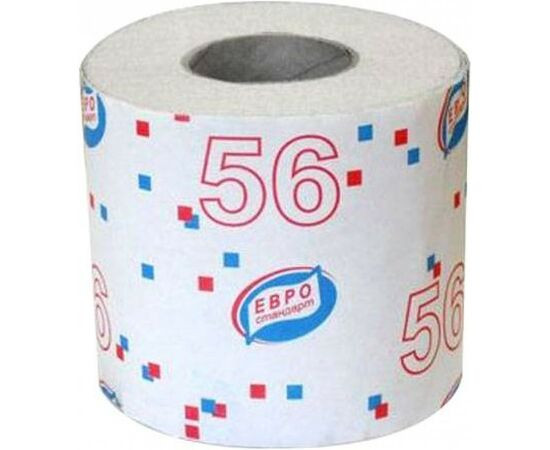 ЕВРО Стандарт 56  Бумага туалетная 1сл. 40м *48