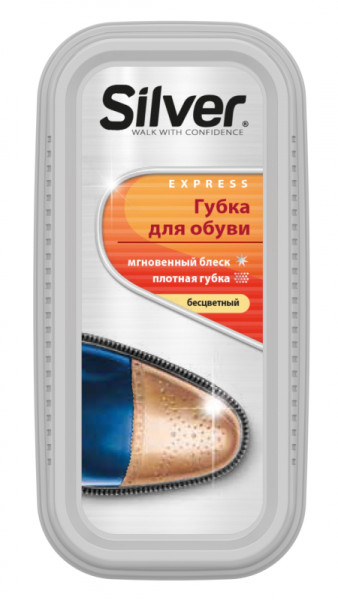 СИЛЬВЕР Губка придающая блеск. ШИРОКАЯ БЕСЦВЕТНАЯ  PS2102-03 *6/48