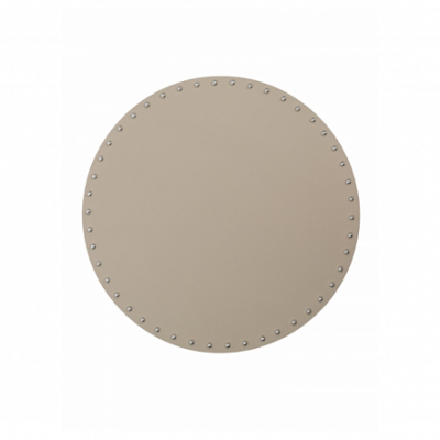 Сервировочная салфетка BEIGE с заклепками, серо-бежевая 38см