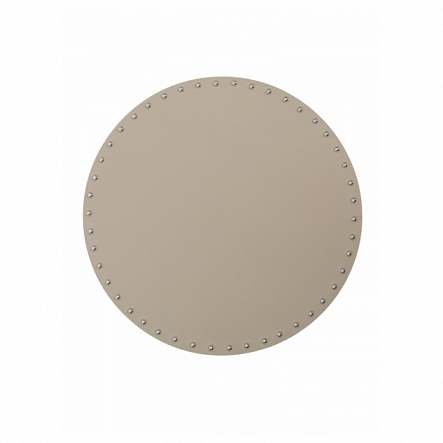 Сервировочная салфетка BEIGE с заклепками, серо-бежевая 38см
