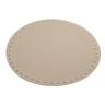 Сервировочная салфетка BEIGE с заклепками, серо-бежевая 38см