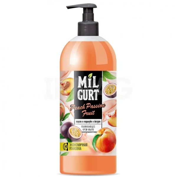ВЕСНА MILGURT Жидкое Крем-Мыло 860гр Персик и Маракуйя в йогурте, арт.5190