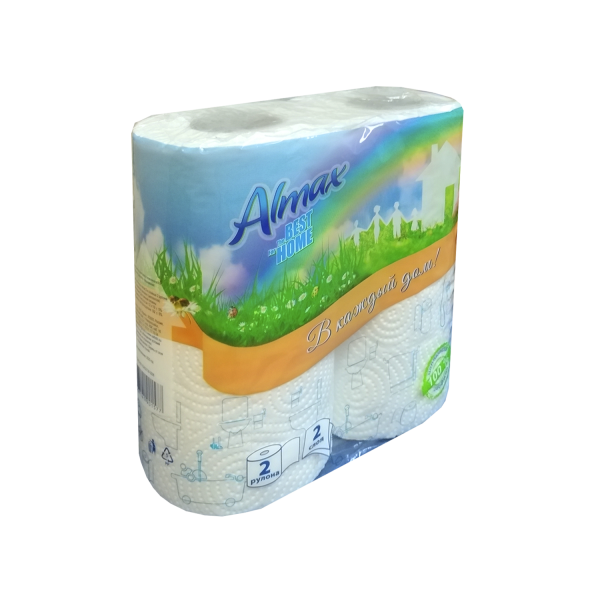 Plushe Almax Полотенца бумажные Фея 2 рулона 2 слоя11 м. белые, 100% целлюлоза БХ60577П