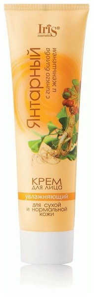 Iris Крем д/лица ЯНТАРНЫЙ с женьшенем и гинго-билоба100/40шт