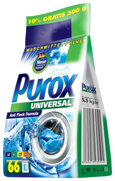 Purox Универсальный стиральный порошок Universal 5,5 кг (пакет)