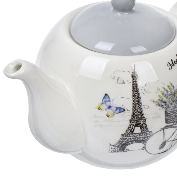 Daniks Чайник заварочный доломит, 0.95 л, Прованс, сер D-419427