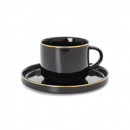 Чайная пара BLACK GOLD 200мл DM3015