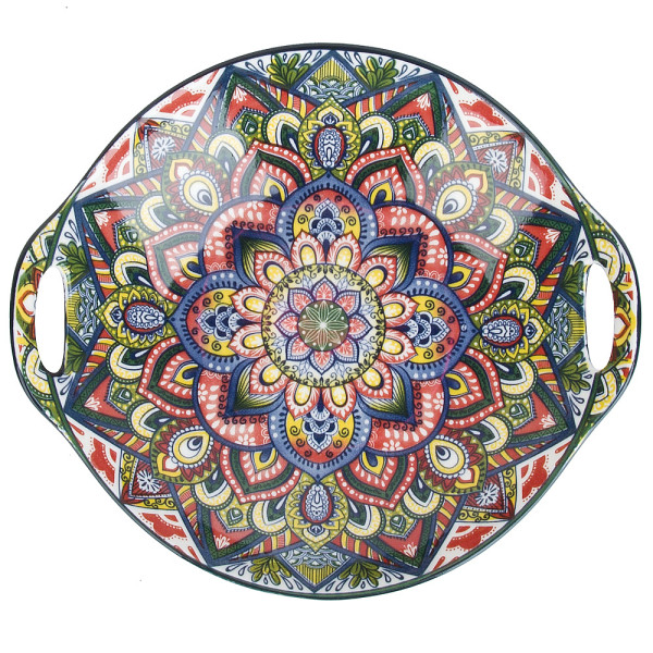 Блюдо с ручками "Arabesque" (синий) 23,5х20х4,5см 0860082