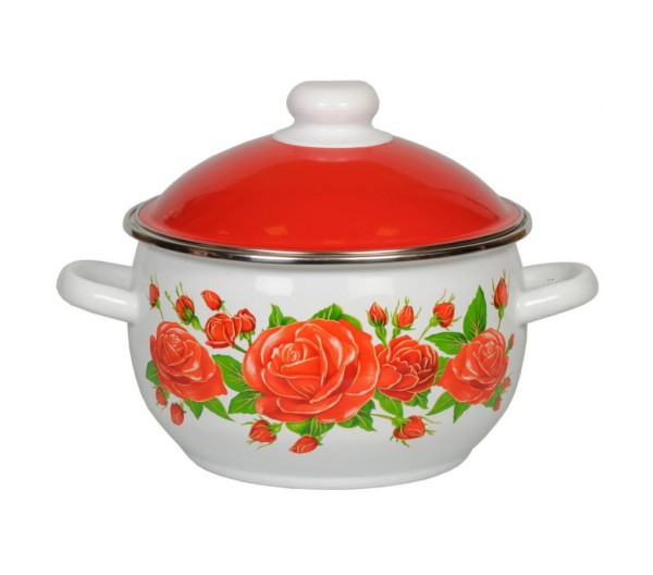 Appetite Кастрюля эмал шар 4,0л Яблочный сезон 6RH201M 6RH201M-Яблочный сезон