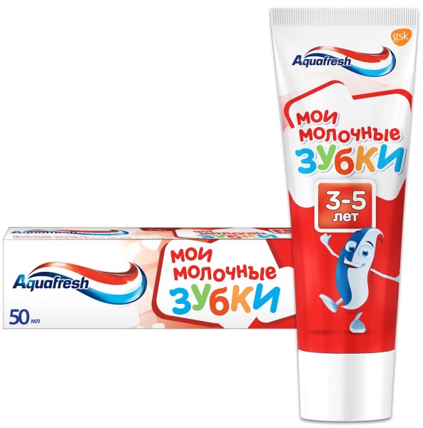 Аквафреш Зубная паста Детская Мои Молочные Зубки 3+ 12*