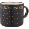 КРУЖКА "BUT FIRST COFEE" 390 МЛ ЧЕРНАЯ 260-971