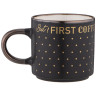КРУЖКА "BUT FIRST COFEE" 390 МЛ ЧЕРНАЯ 260-971