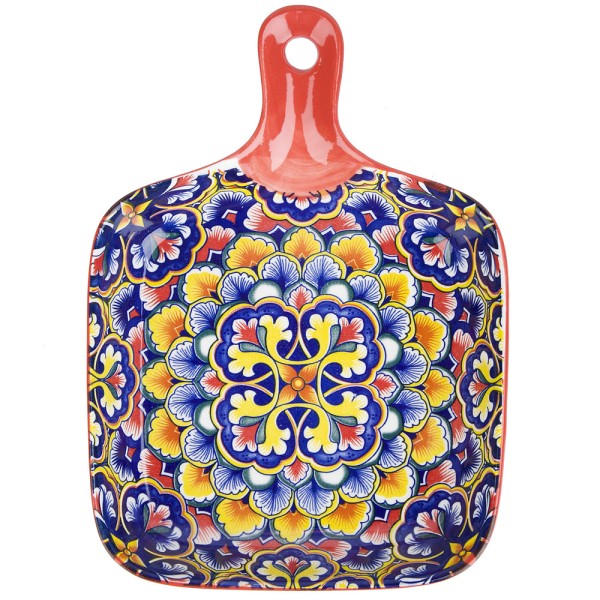 Nouvelle Блюдо с ручкой "Arabesque" (красный) 23х14,5х3,5см 0860104