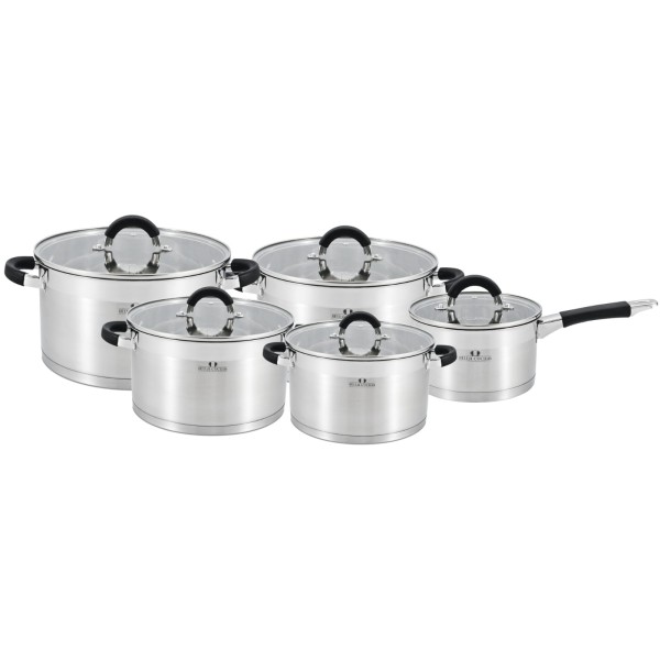 Bella Cucina BC-2105 Набор посуды, 10пр, 1,8л, 1,8л, 2,5л, 3,5л, 6л, нерж. Сталь 2105-BC
