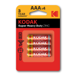 30953321-RU1  Батарейки Kodak R03-4BL SUPER HEAVY DUTY Zinc [K3AHZ-4]