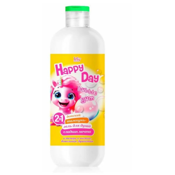Iris HAPPY DAY Шампунь-Гель для душа 2 в1 СЛАДКАЯ МЕЧТА, 500мл